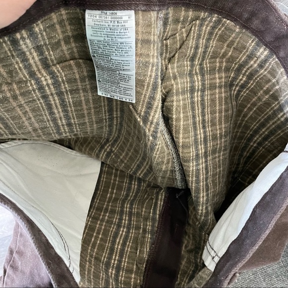 - Carhartt men’s flannel line denim jeans size 40x34 brown - Picture 8 of 10